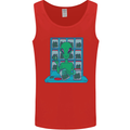 Funny Alien Drug Dealer Weed Mens Vest Tank Top Red