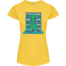 Funny Alien Drug Dealer Weed Womens Petite Cut T-Shirt Yellow