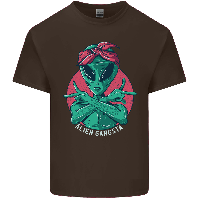 Funny Alien Gangster UFO 2Pac Rap Music Kids T-Shirt Childrens Chocolate