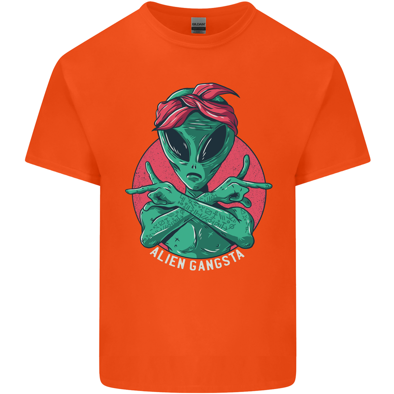 Funny Alien Gangster UFO 2Pac Rap Music Kids T-Shirt Childrens Orange