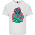 Funny Alien Gangster UFO 2Pac Rap Music Kids T-Shirt Childrens White