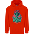 Funny Alien Gangster UFO 2Pac Rap Music Mens 80% Cotton Hoodie Bright Red