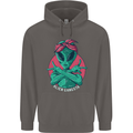 Funny Alien Gangster UFO 2Pac Rap Music Mens 80% Cotton Hoodie Charcoal