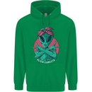Funny Alien Gangster UFO 2Pac Rap Music Mens 80% Cotton Hoodie Irish Green