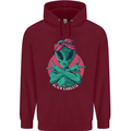 Funny Alien Gangster UFO 2Pac Rap Music Mens 80% Cotton Hoodie Maroon