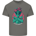 Funny Alien Gangster UFO 2Pac Rap Music Mens Cotton T-Shirt Tee Top Charcoal