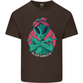 Funny Alien Gangster UFO 2Pac Rap Music Mens Cotton T-Shirt Tee Top Dark Chocolate