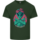Funny Alien Gangster UFO 2Pac Rap Music Mens Cotton T-Shirt Tee Top Forest Green