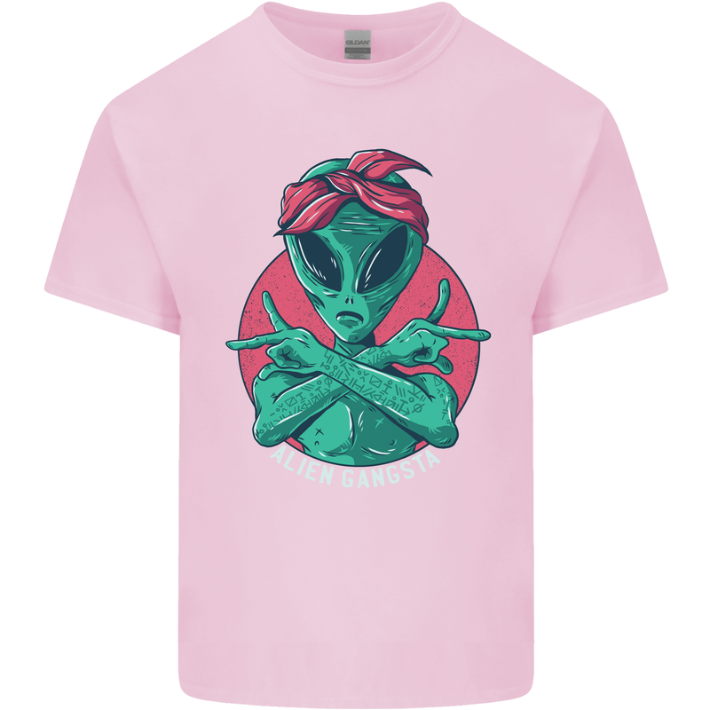 Funny Alien Gangster UFO 2Pac Rap Music Mens Cotton T-Shirt Tee Top Light Pink