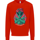 Funny Alien Gangster UFO 2Pac Rap Music Mens Sweatshirt Jumper Bright Red