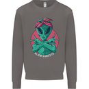 Funny Alien Gangster UFO 2Pac Rap Music Mens Sweatshirt Jumper Charcoal