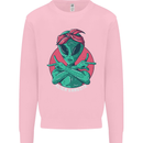 Funny Alien Gangster UFO 2Pac Rap Music Mens Sweatshirt Jumper Light Pink