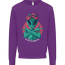 Funny Alien Gangster UFO 2Pac Rap Music Mens Sweatshirt Jumper Purple
