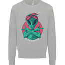 Funny Alien Gangster UFO 2Pac Rap Music Mens Sweatshirt Jumper Sports Grey