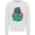 Funny Alien Gangster UFO 2Pac Rap Music Mens Sweatshirt Jumper White