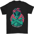 Funny Alien Gangster UFO 2Pac Rap Music Mens T-Shirt Cotton Gildan Black