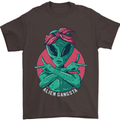 Funny Alien Gangster UFO 2Pac Rap Music Mens T-Shirt Cotton Gildan Dark Chocolate