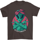 Funny Alien Gangster UFO 2Pac Rap Music Mens T-Shirt Cotton Gildan Dark Chocolate