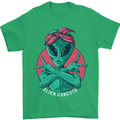 Funny Alien Gangster UFO 2Pac Rap Music Mens T-Shirt Cotton Gildan Irish Green