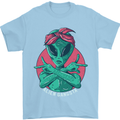 Funny Alien Gangster UFO 2Pac Rap Music Mens T-Shirt Cotton Gildan Light Blue
