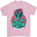Funny Alien Gangster UFO 2Pac Rap Music Mens T-Shirt Cotton Gildan Light Pink