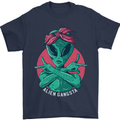 Funny Alien Gangster UFO 2Pac Rap Music Mens T-Shirt Cotton Gildan Navy Blue