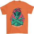 Funny Alien Gangster UFO 2Pac Rap Music Mens T-Shirt Cotton Gildan Orange