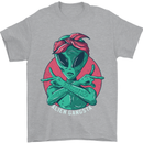 Funny Alien Gangster UFO 2Pac Rap Music Mens T-Shirt Cotton Gildan Sports Grey