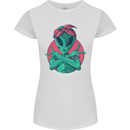 Funny Alien Gangster UFO 2Pac Rap Music Womens Petite Cut T-Shirt White