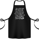 Funny Always Tired Fatigued Exhausted Pigeon Cotton Apron 100% Organic Black