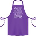 Funny Always Tired Fatigued Exhausted Pigeon Cotton Apron 100% Organic Purple