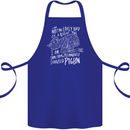 Funny Always Tired Fatigued Exhausted Pigeon Cotton Apron 100% Organic Royal Blue