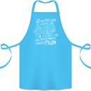 Funny Always Tired Fatigued Exhausted Pigeon Cotton Apron 100% Organic Turquoise