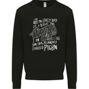 Funny Always Tired Fatigued Exhausted Pigeon Kids Sweatshirt Jumper Black
