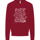 Funny Always Tired Fatigued Exhausted Pigeon Kids Sweatshirt Jumper Red