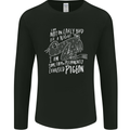 Funny Always Tired Fatigued Exhausted Pigeon Mens Long Sleeve T-Shirt Black