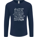 Funny Always Tired Fatigued Exhausted Pigeon Mens Long Sleeve T-Shirt Navy Blue