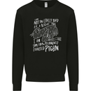 Funny Always Tired Fatigued Exhausted Pigeon Mens Sweatshirt Jumper Black