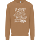 Funny Always Tired Fatigued Exhausted Pigeon Mens Sweatshirt Jumper Caramel Latte