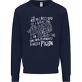Funny Always Tired Fatigued Exhausted Pigeon Mens Sweatshirt Jumper Navy Blue