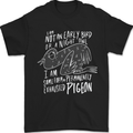 Funny Always Tired Fatigued Exhausted Pigeon Mens T-Shirt 100% Cotton Black