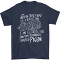 Funny Always Tired Fatigued Exhausted Pigeon Mens T-Shirt 100% Cotton Navy Blue
