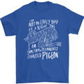 Funny Always Tired Fatigued Exhausted Pigeon Mens T-Shirt 100% Cotton Royal Blue