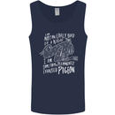 Funny Always Tired Fatigued Exhausted Pigeon Mens Vest Tank Top Navy Blue