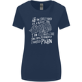 Funny Always Tired Fatigued Exhausted Pigeon Womens Wider Cut T-Shirt Navy Blue