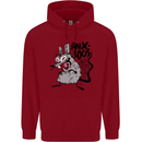 Funny Anxious Rat Anxiety Childrens Kids Hoodie Red