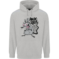 Funny Anxious Rat Anxiety Childrens Kids Hoodie Sports Grey