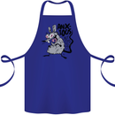 Funny Anxious Rat Anxiety Cotton Apron 100% Organic Royal Blue