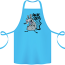 Funny Anxious Rat Anxiety Cotton Apron 100% Organic Turquoise