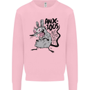 Funny Anxious Rat Anxiety Kids Sweatshirt Jumper Light Pink